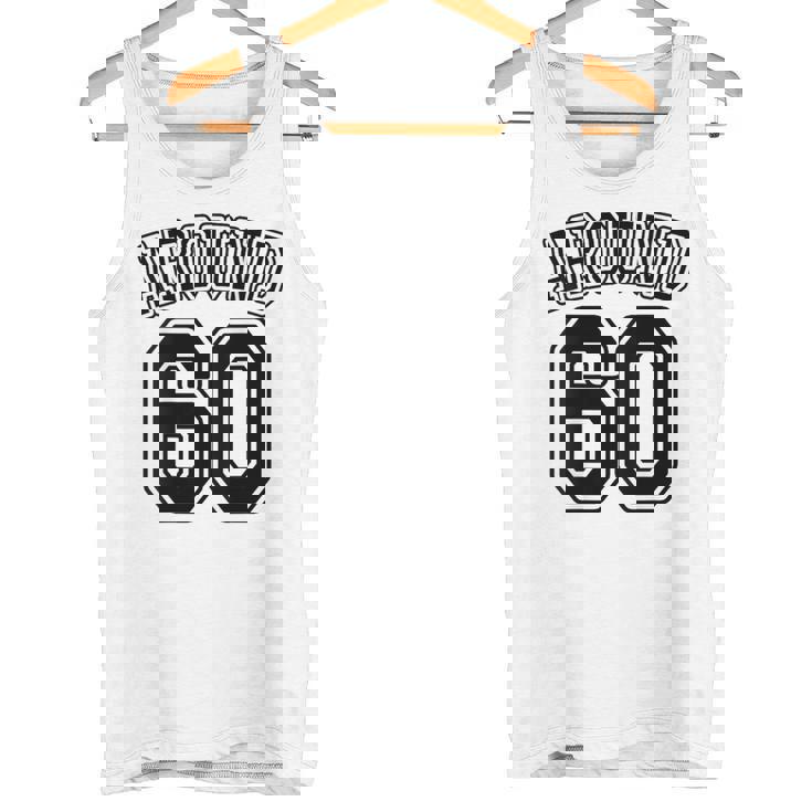 【バックプリント・背中側】Around 60 還暦 アラカン アラウンド 六十歳 お誕生日 60代 面白 タンクトップ