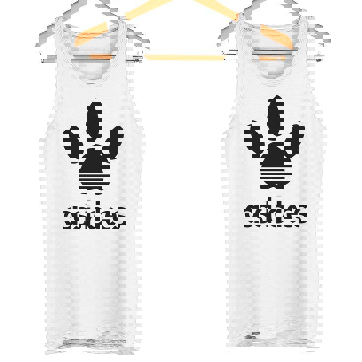 【バックプリント・背中側】Asides アシデス 足です。肉球です。【変なtシャツ屋】スポーツ ブランド パロディ 面白 長袖tシャツ タンクトップ