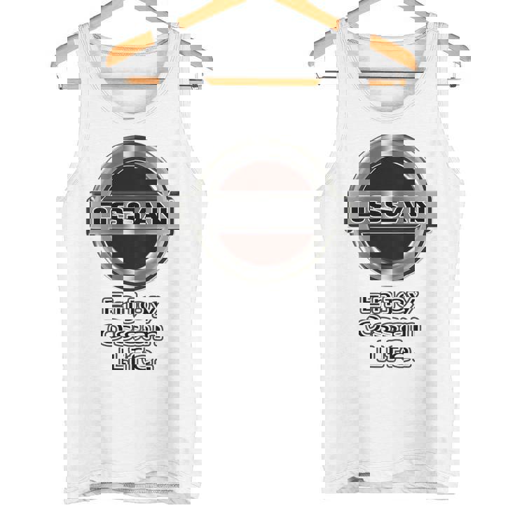 【バックプリント・背中側】Ossan おっさん（車好き ロゴ エンブレム パロディ）【変なデザイン屋さん】文字 面白い タンクトップ