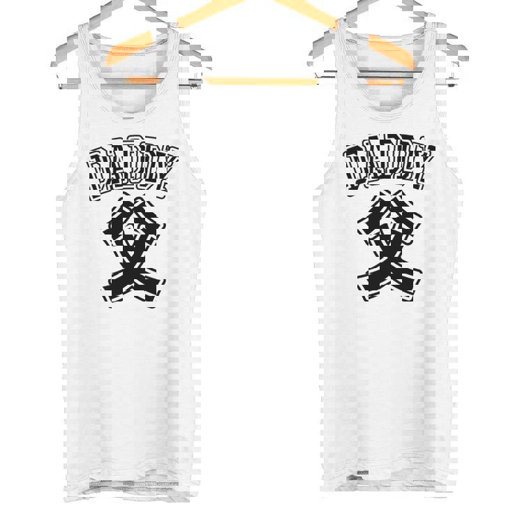 【バックプリント・背中側】お父さん Daddy 父親 パパ《チームユニフォーム風》父の日 面白い 長袖tシャツ タンクトップ