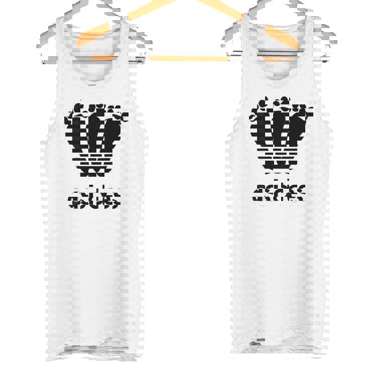 【バックプリント・背中側】アシデス Asides 足です。【変なデザイン屋さん】スポーツ ブランド パロディ 面白 タンクトップ