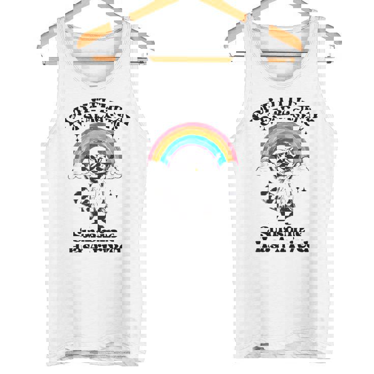 あなたの小さな皮肉な太陽の光はアライグマに到着しました タンクトップ