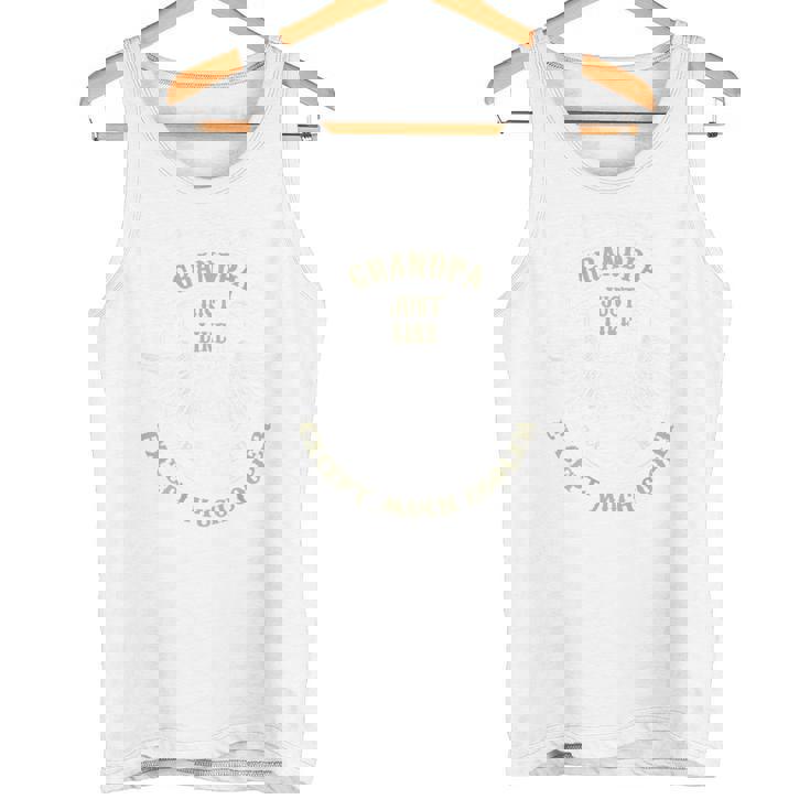 バックプリント おじいちゃんみたいだけどかっこいいバイカーのおじいちゃん タンクトップ