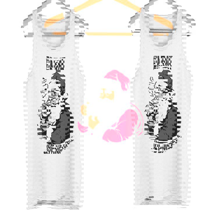 おもしろい親愛なるサンタさん、コーヒーを持ってきてクリスマスクリスマス タンクトップ