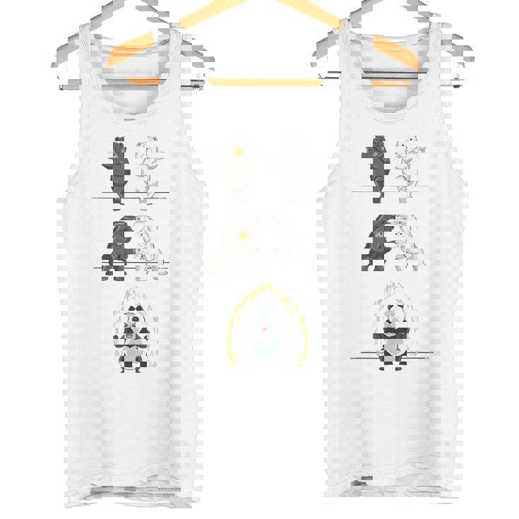 おもしろパンダ パンダ フュージョン ギフト シャツ かわいい シロクマ タンクトップ