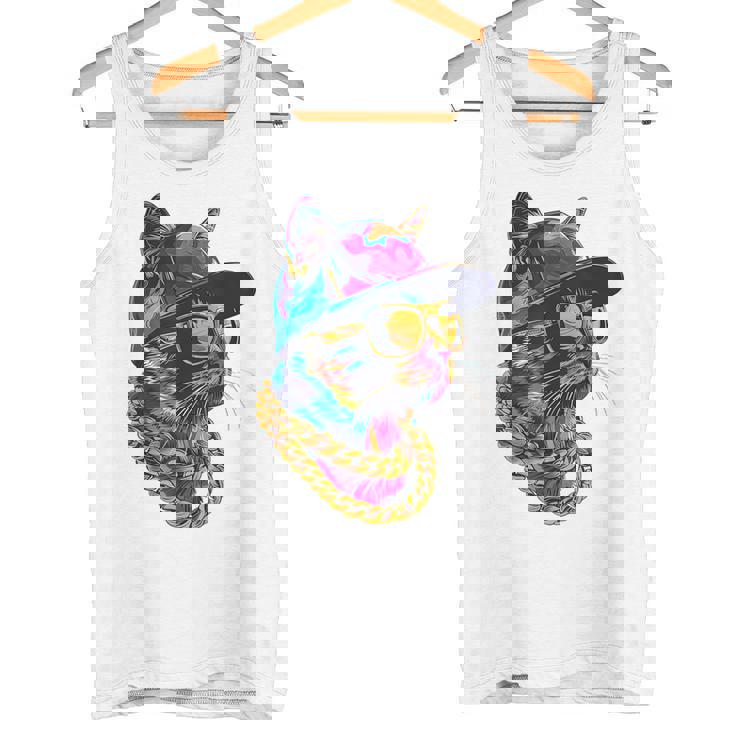 かっこいい ヒップホップ 猫 アーバン ストリートウェア B-Boy グラフィティ タンクトップ