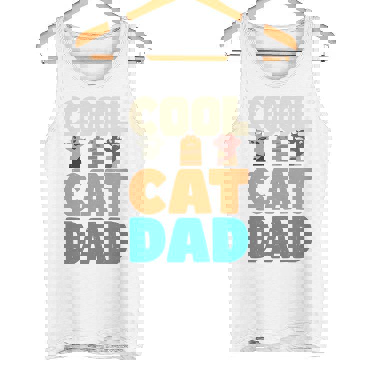 かっこいい猫お父さん面白い猫好きの男性 長袖tシャツ タンクトップ