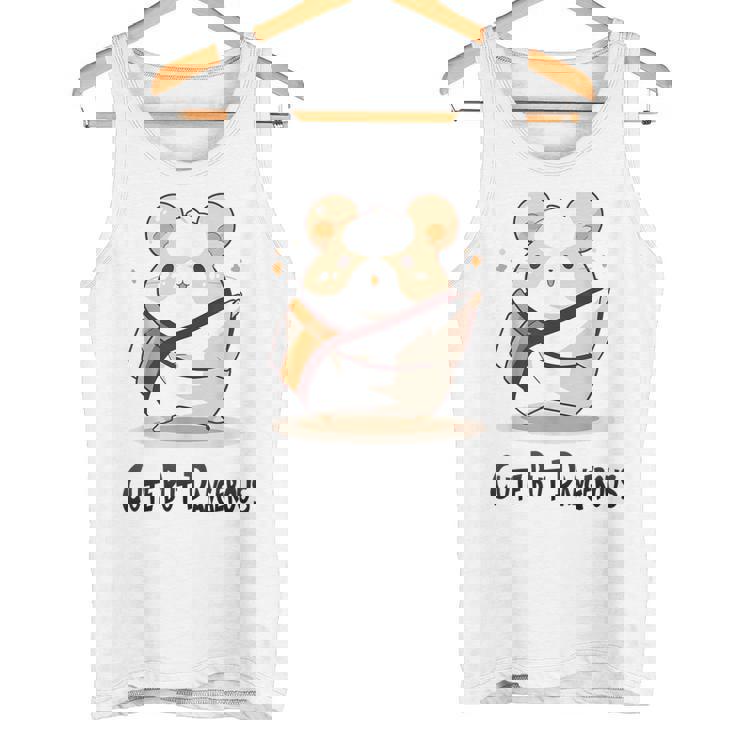 かわいいけど危険な面白いハムスター空手 タンクトップ