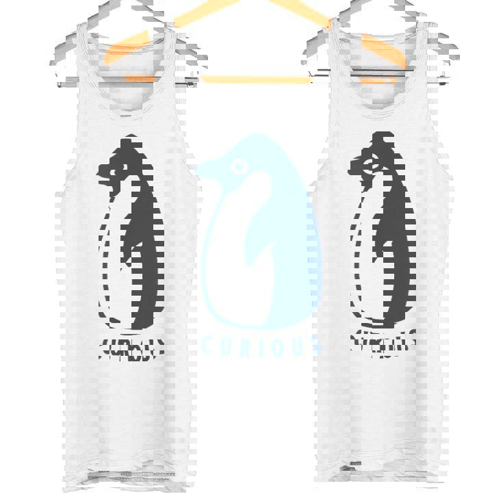 かわいいアデリーペンギン、学習者や探検家のためのミニマルアート。 タンクトップ