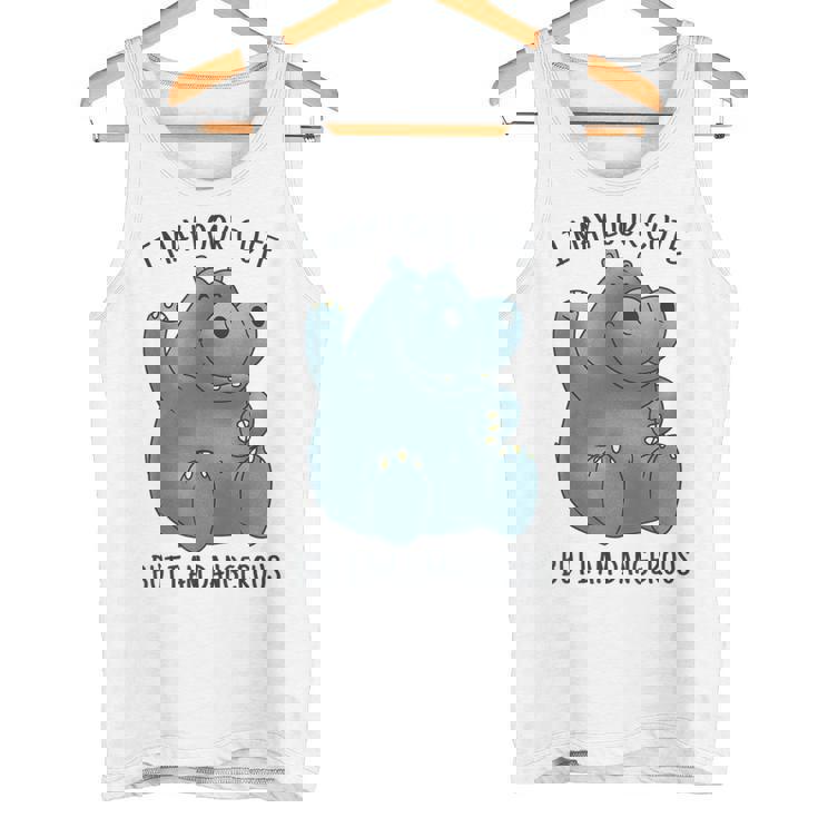 かわいいグレーカバ タンクトップ