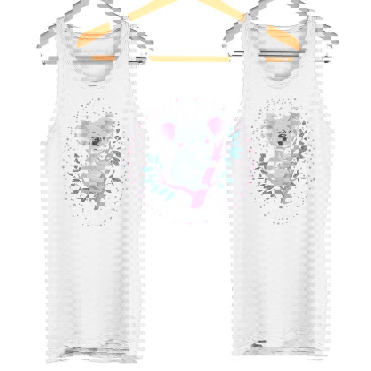 かわいいコアラガール おもしろコアラ 長袖tシャツ タンクトップ