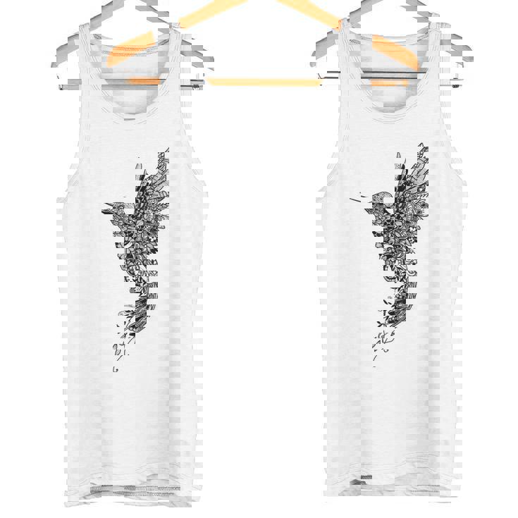 かわいいマンダラ ハチドリ レディース メンズ シャツ タンクトップ