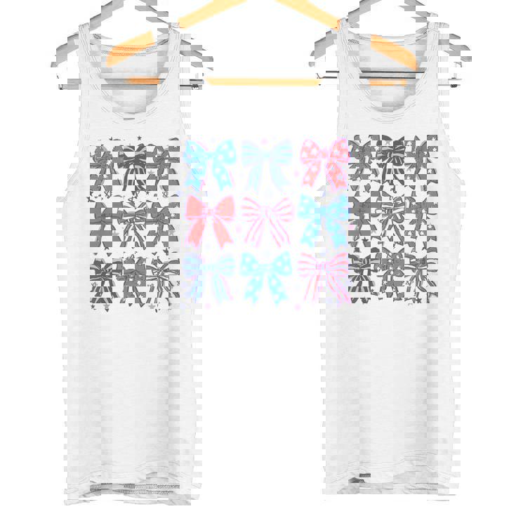 かわいい愛国的なボウスターデザイン7月4日シャツusaプライド タンクトップ