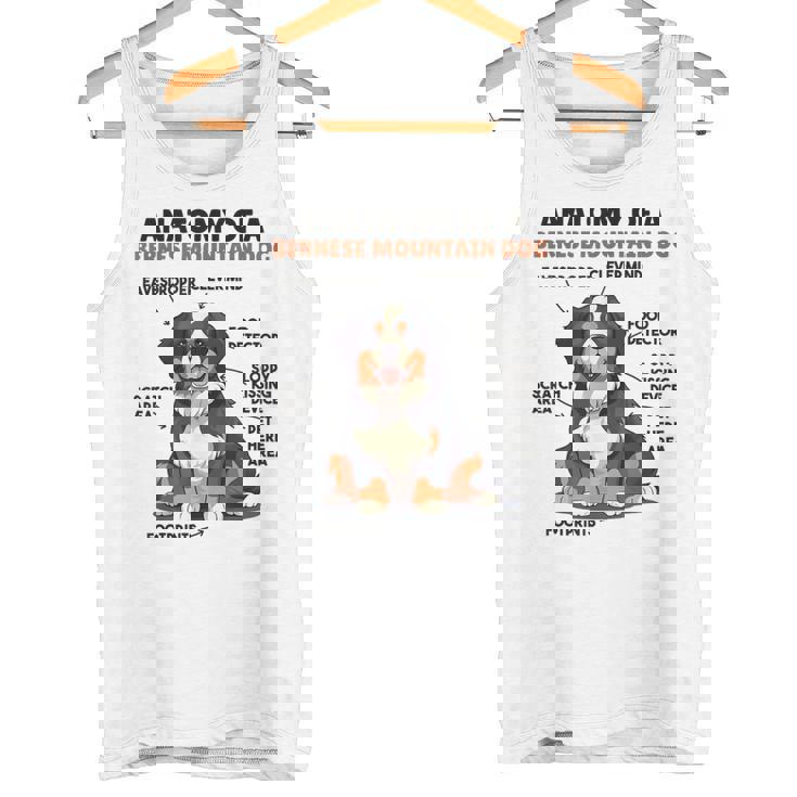 かわいい犬の説明 バーニーズ・マウンテン・ドッグの解剖学 タンクトップ