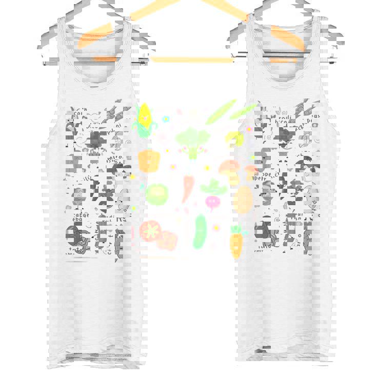 かわいい野菜 かわいい野菜 ヘルシーフード 食べる ビーガン タンクトップ