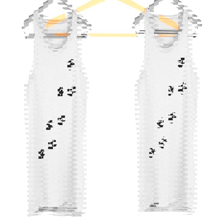 かわいい面白い猫の足跡 タンクトップ