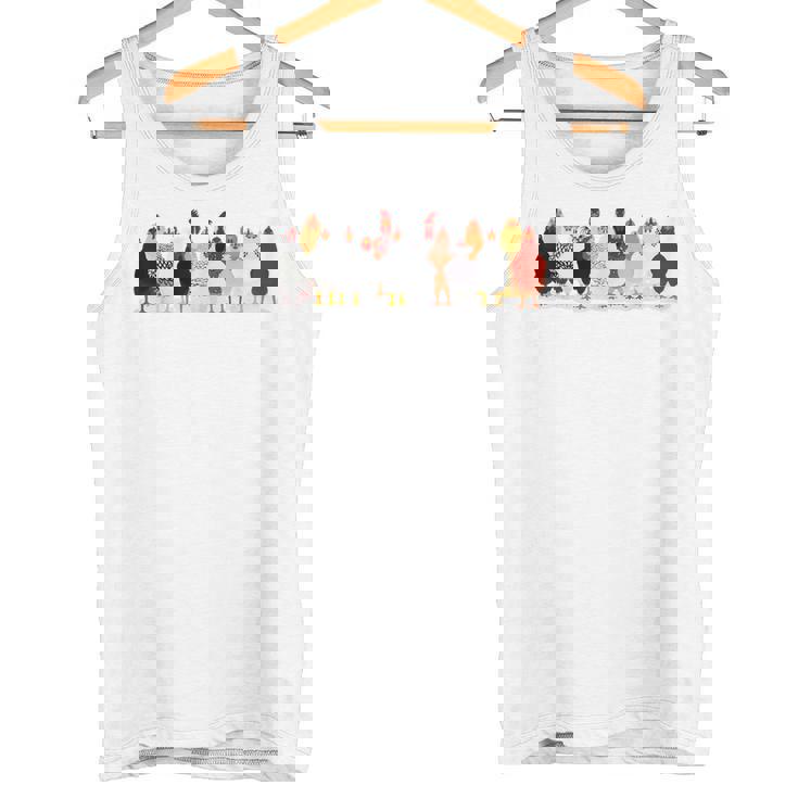 かわいい鶏 洋画 恋 春 パステル タンクトップ