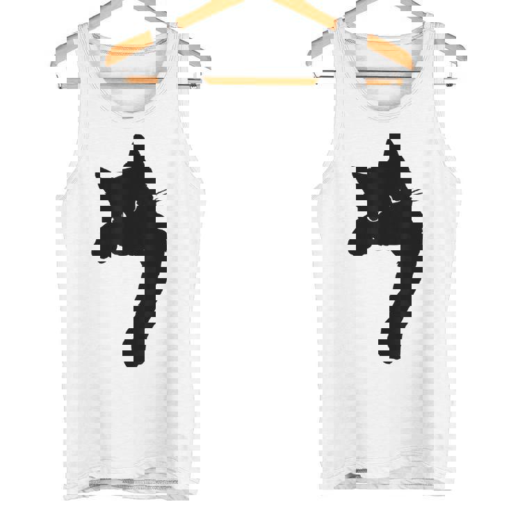 かわいい黒猫tシャツ ユニセックス タンクトップ