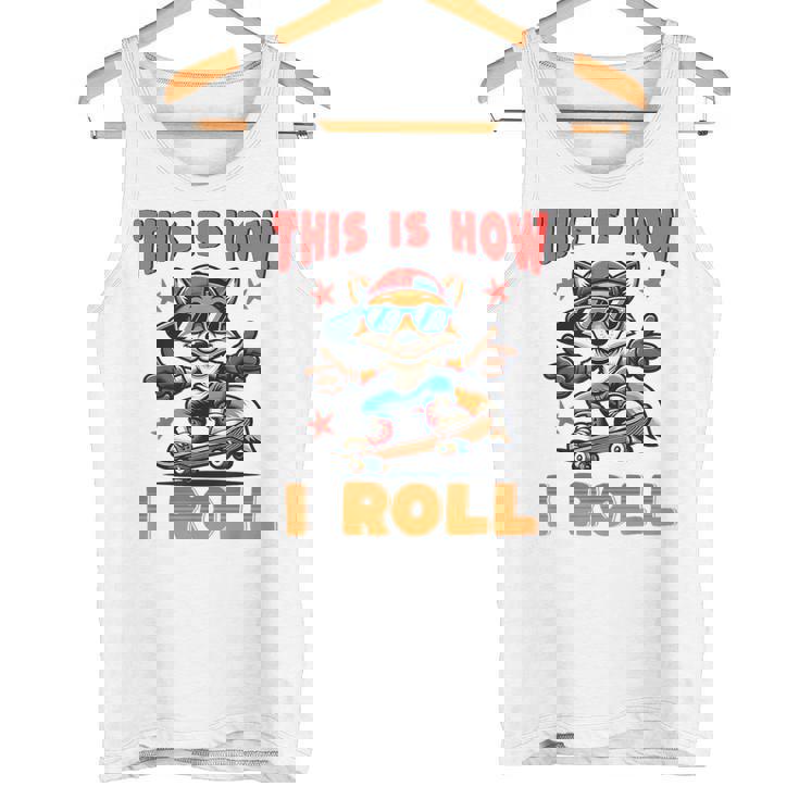 これが私がクールなフォックススケートをスケートボードで転がす方法です タンクトップ