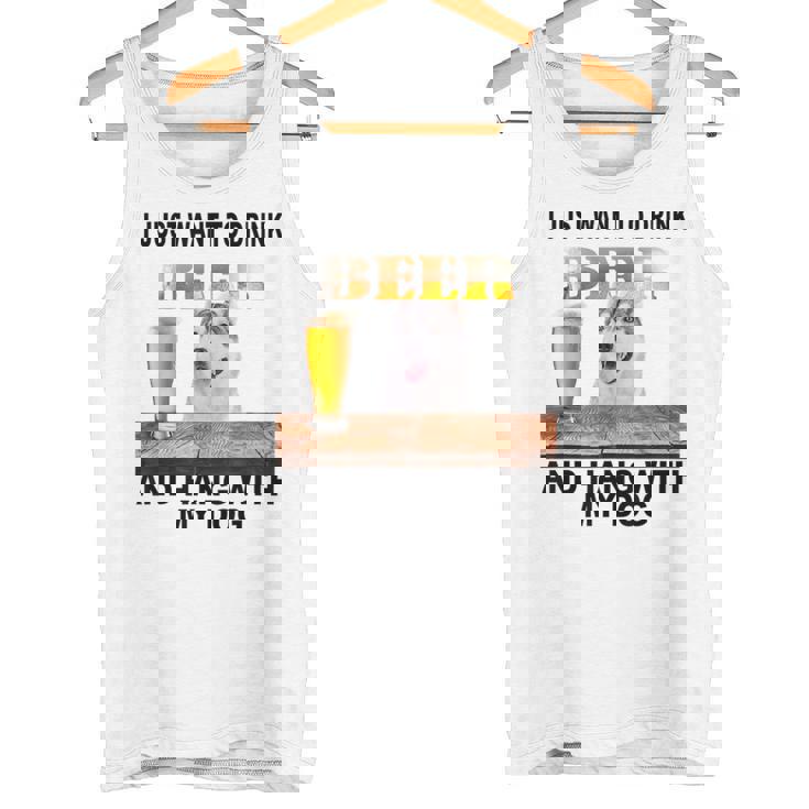 ただビール飲みたい&吊るしw おれのシベリアンハスキー タンクトップ