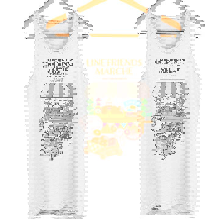 ねこぺん日和 ドーナツ屋さんロゴ付 タンクトップ