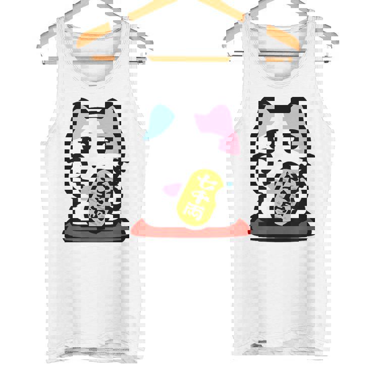 びーえするるる【Bsテレ東公式】まねきねこイラストtシャツ（ホワイト） タンクトップ