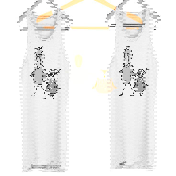 みんな大好きハシビロコウ 動かない鳥 はしび郎クラブtシャツ ハシビ郎とフクロウ Zoo ハシビロコウ フクロウ 鳥 タンクトップ