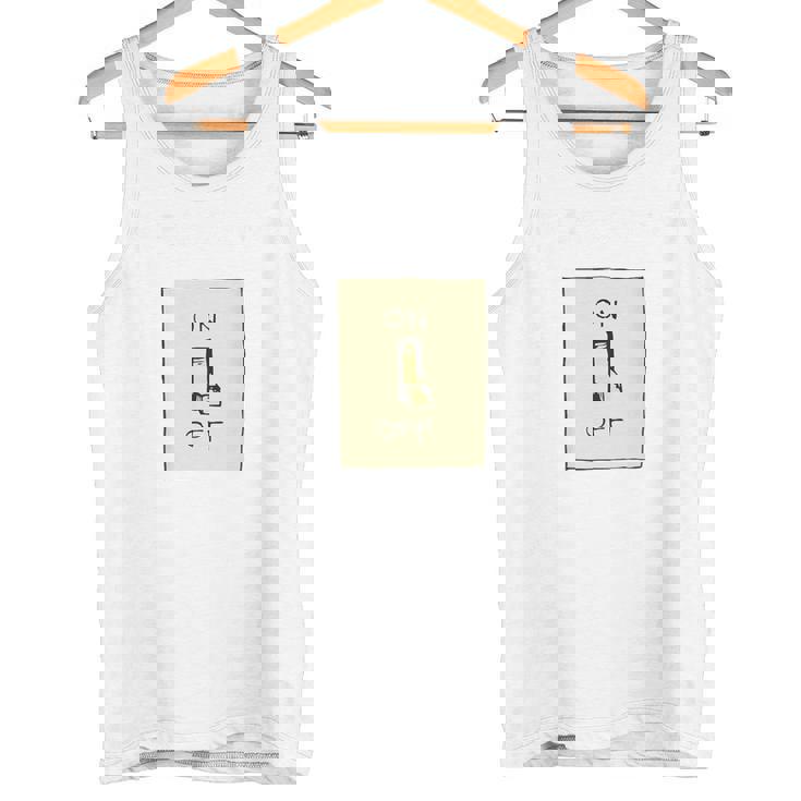 やる気スイッチ Off やる気スイッチ故障中 スイッチ おもしろ バックプリント 後ろプリント タンクトップ