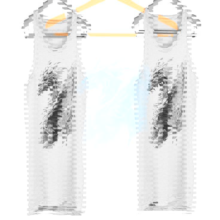 アイスドラゴン グラフィック 神話アート アイスドラゴン タンクトップ