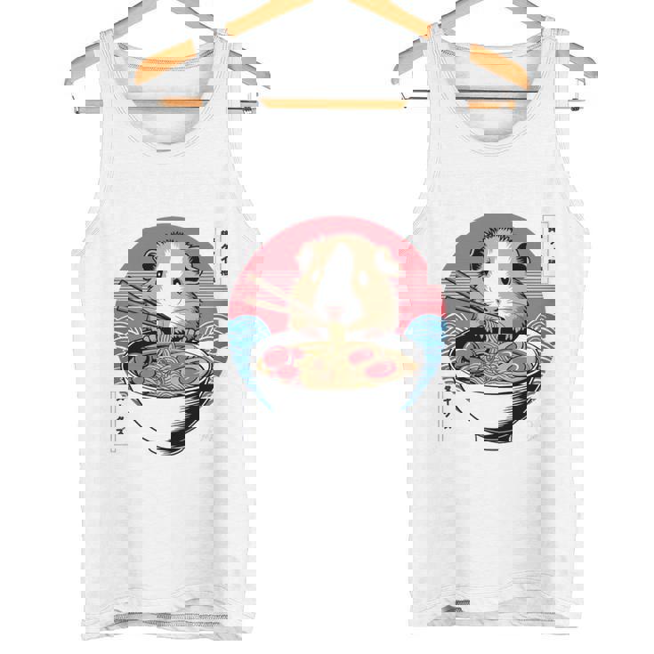 アニメ モルモット 漫画 カワイイ ねこ 日本のラーメン モルモット 長袖tシャツ タンクトップ