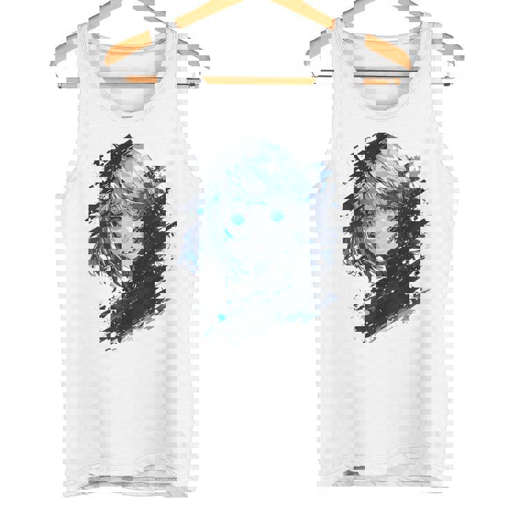 アニメ 漫画 グラフィック 青い目 アート アニメ タンクトップ