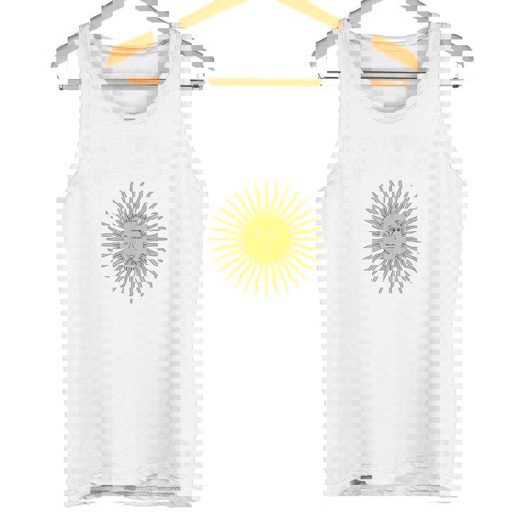 アルゼンチン国旗 アルゼンチン代表チームスタイル 5月の太陽 タンクトップ