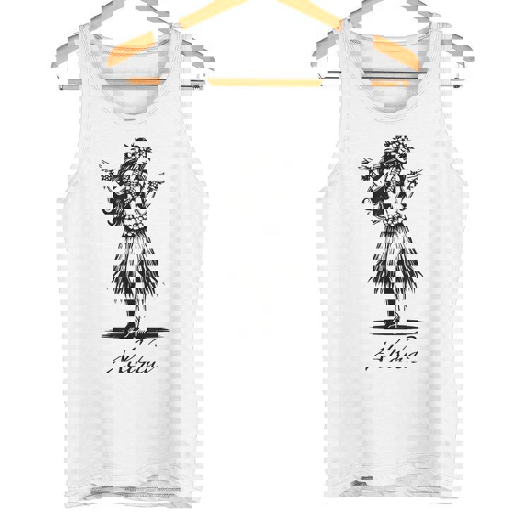 アロハ ハワイ ハワイアン ヴィンテージ ワヒネ フラダンス ダンサー ガール タンクトップ