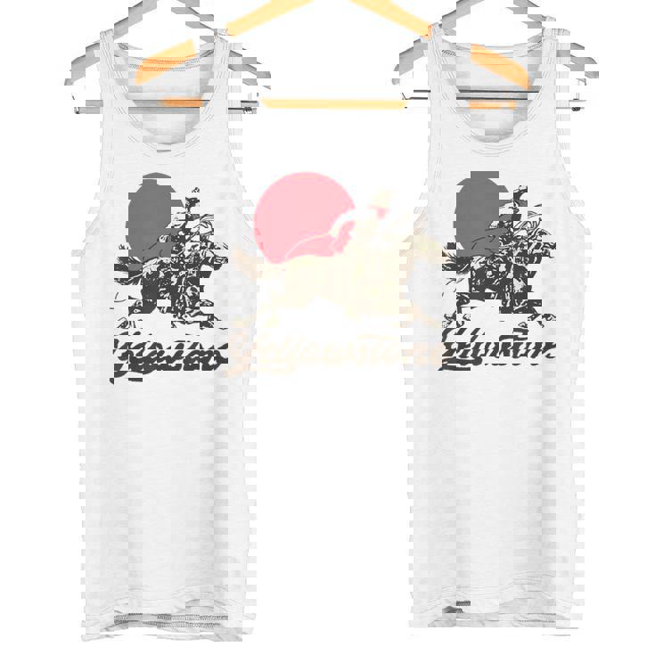 イエローストーン国立公園 カウボーイ&馬 ラングラー ビンテージ タンクトップ