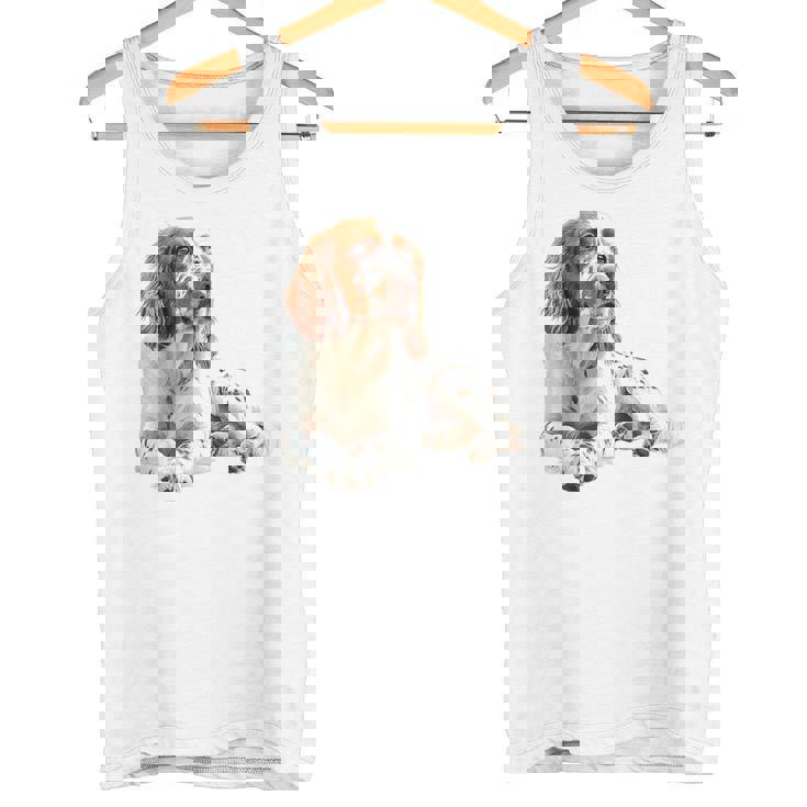 イングリッシュセッター 犬 モチーフ ペット アートワーク イングリッシュセッター タンクトップ