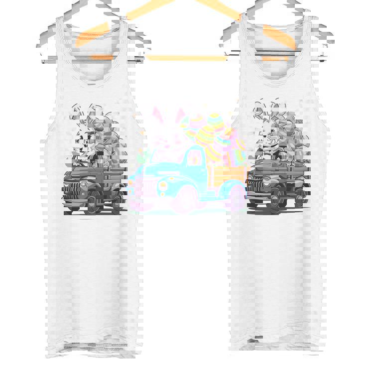 イースタートラッカー-面白いイースターバニーボーイズイースターネストトラック 長袖tシャツ タンクトップ