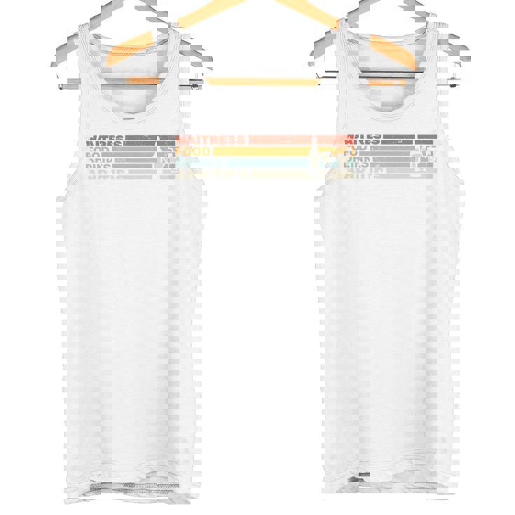 ウェイトレス 食べ物 飲み物とヒント レトロ ウェイティングスタッフ ウェイター 長袖tシャツ タンクトップ