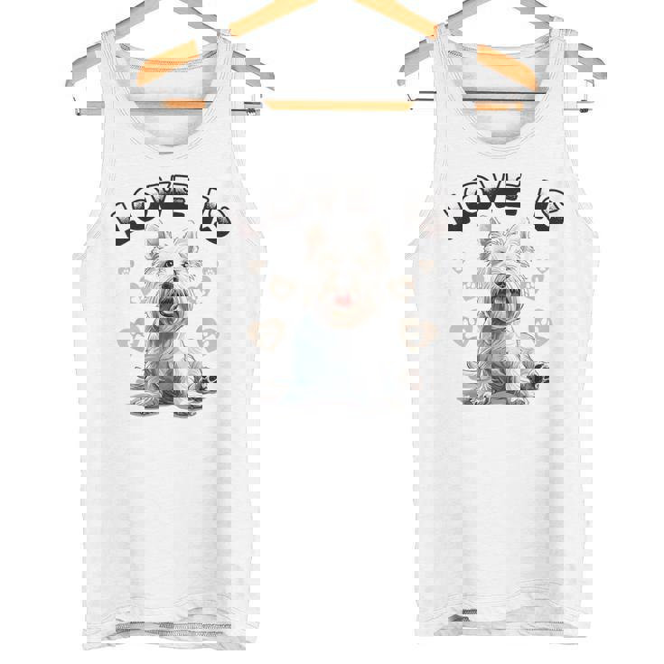 ウェスティ・ウェスト・ハイランド・ホワイト・テリア犬種愛は タンクトップ