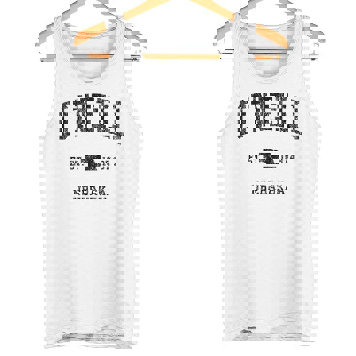 オニール ネブラスカ Ne ビンテージ アスレチック ブラック スポーツデザイン タンクトップ