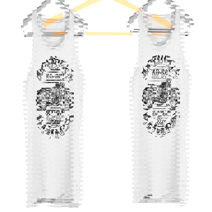 バックプリント オートバイ ファン シンプル バイカー エッジールック グラフィック タンクトップ