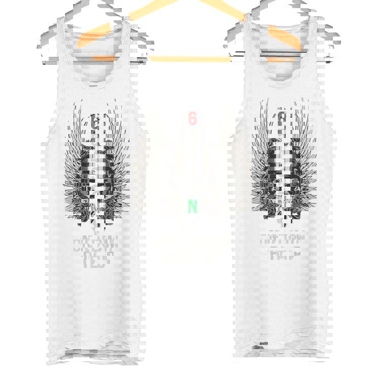 オートバイのギアシフト 1 ダウン 5 アップ バイカー スカル 背面 タンクトップ