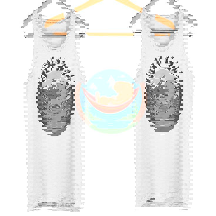 カピバラ 寝るデザイン カピバラ 飼い主 動物好き タンクトップ