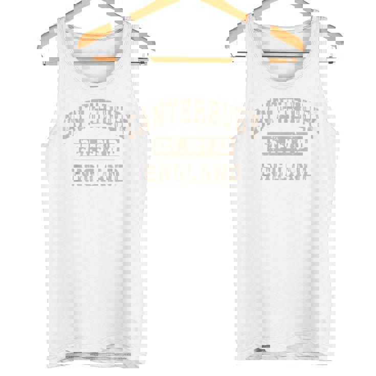 カンタベリー イングランド Uk Est Year Athletic Beige Distressed タンクトップ