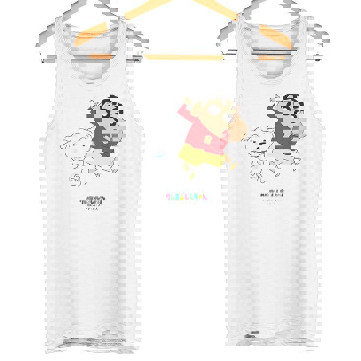 キッズ クレヨンしんちゃん 踊る！しんちゃんとシロ タンクトップ