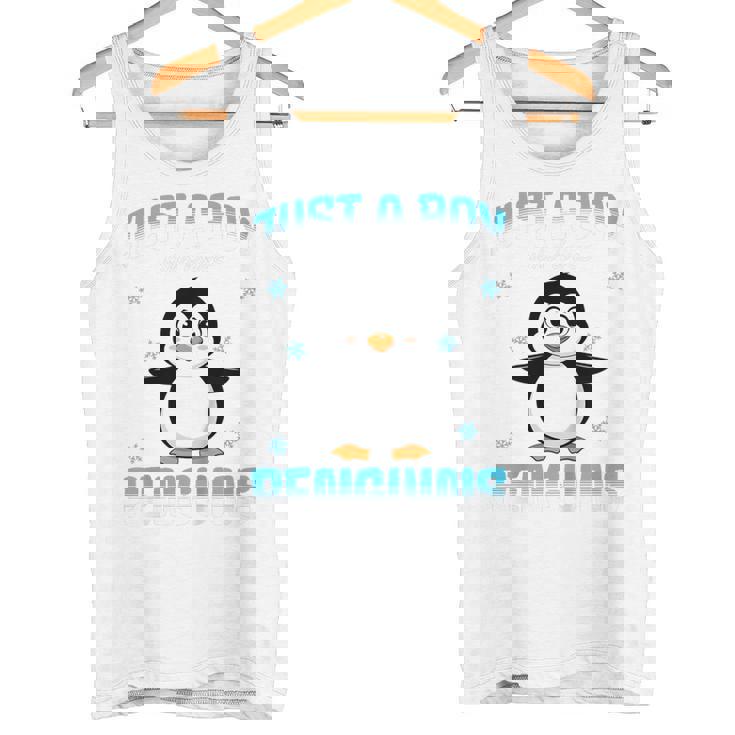 キッズ ペンギンが大好きな少年 キッズボーイズ ペンギン好き タンクトップ
