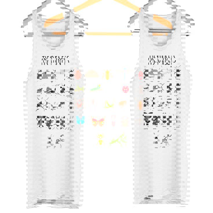 キッズ 昆虫の種類バグ識別科学 タンクトップ