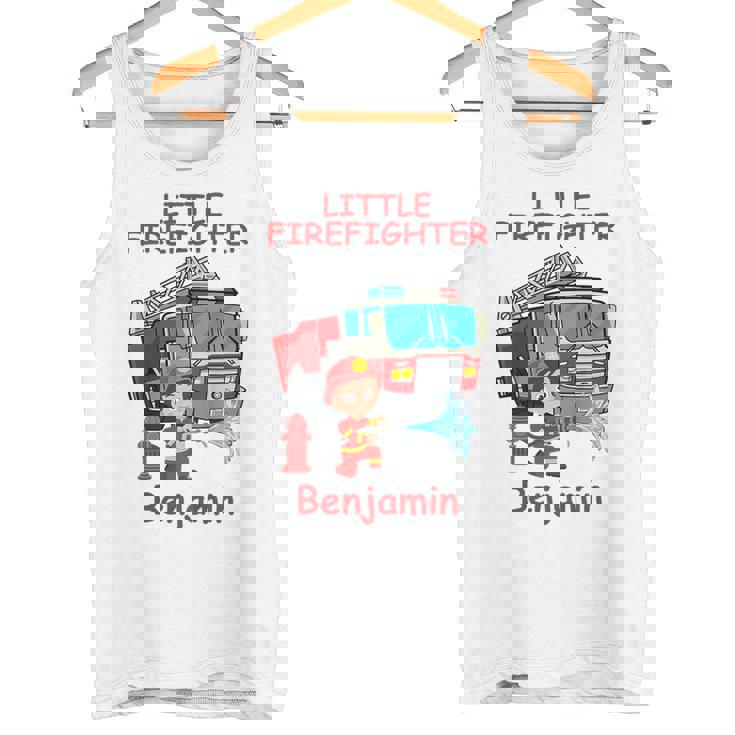 キッズ 消防署の消防車 小さな消防士ベンジャミン タンクトップ