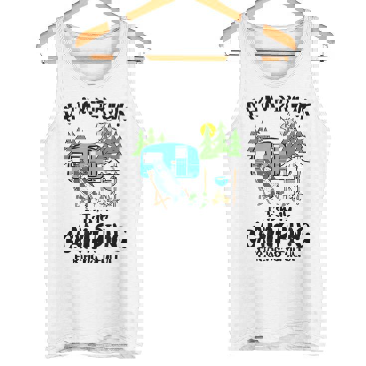 キャンプ 楽しい キャンピング 面白い キャンプファイヤー キャンピングカー 旅 タンクトップ