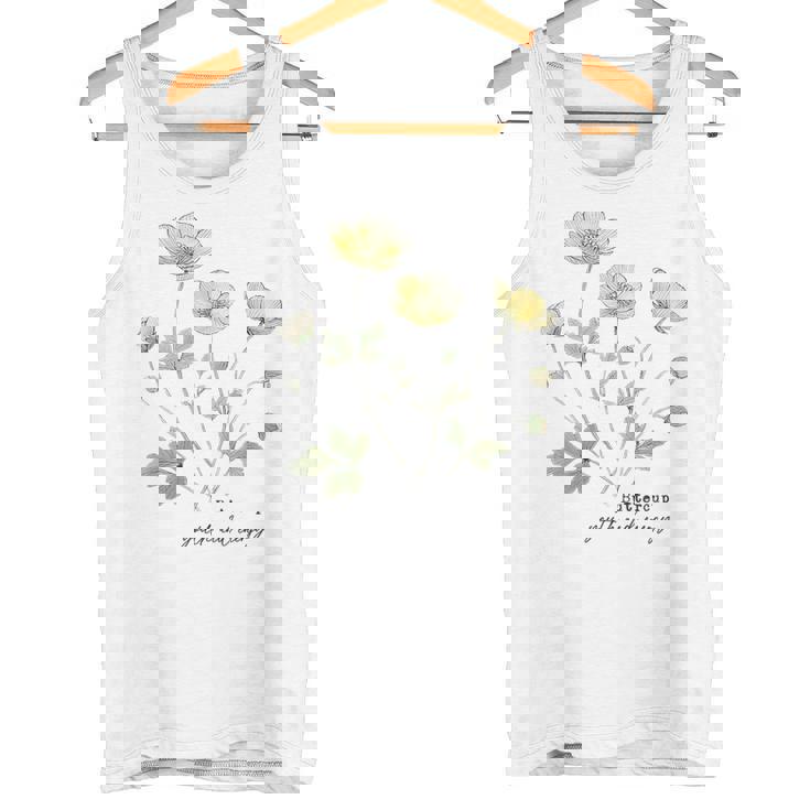 キンポウゲ 花柄 ボタニカルtシャツ ヴィンテージ 自然 野花 アート タンクトップ