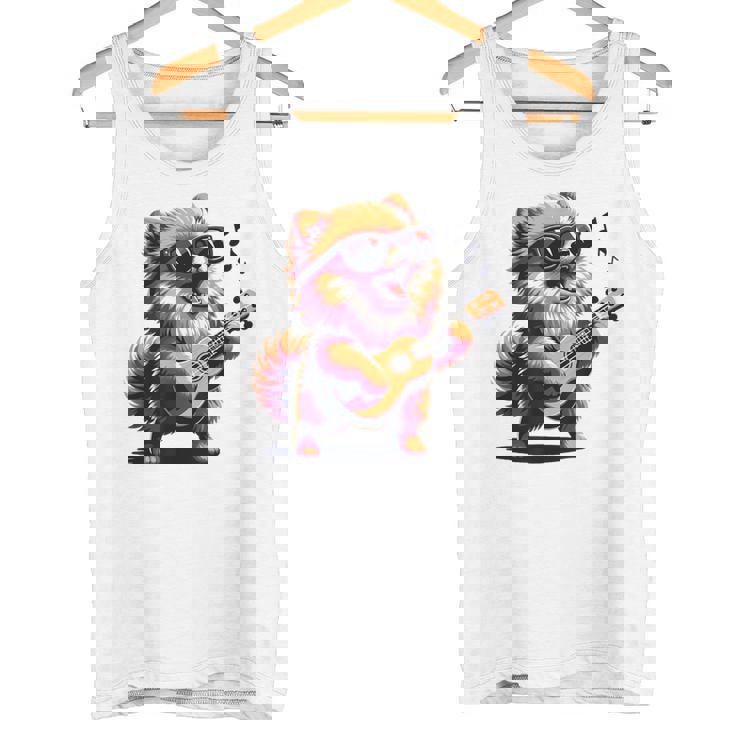 ギターを弾く犬 ポメラニアン 面白い タンクトップ